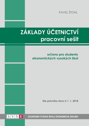 Základy účetnictví - pracovní sešit 2018